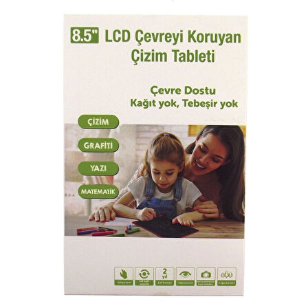 Kız Erkek Çocuk Oyuncak 8,5 Inch LCD Kırmızı Yazı Tahtası Kız Erkek Çocuk Oyuncak Eğitici Eğlenceli
