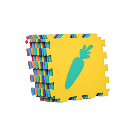 Kız Erkek Çocuk Oyuncak Toru Yer Matı Meyve Sebze 9adet Ebat 33x33cm - Kalınlık 0.75cm Kız Erkek Çoc
