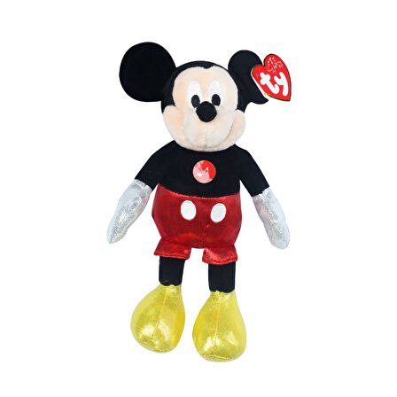 Kız Erkek Çocuk Oyuncak TY Sparkle Sesli Peluş Mickey Mouse 21cm Kız Erkek Çocuk Oyuncak Eğitici Eğl