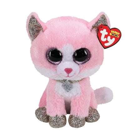 Kız Erkek Çocuk Oyuncak TY Beanie Boos Pembe Peluş Kedi Fiona 24cm Kız Erkek Çocuk Oyuncak Eğitici E