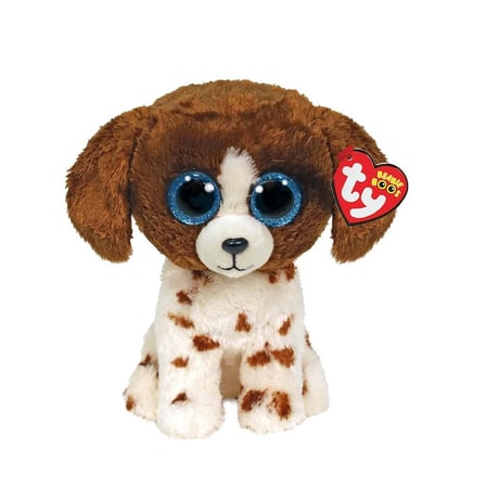 Kız Erkek Çocuk Oyuncak TY Beanie Boos Kahverengi Benekli Peluş Köpek Muddles 22cm Kız Erkek Çocuk O
