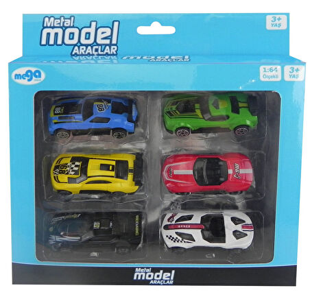 Kız Erkek Çocuk Oyuncak Die cast 6'Lı Metal Model Araçlar Kız Erkek Çocuk Oyuncak Eğitici Eğlenceli