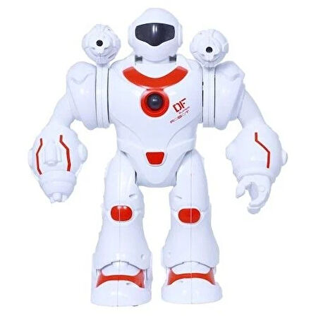 Kız Erkek Çocuk Oyuncak Füze Atan Sesli ve Işıklı Robot Kırmızı-Beyaz Kız Erkek Çocuk Oyuncak Eğitic