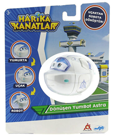 Kız Erkek Çocuk Oyuncak Harika Kanatlar Dönüşen Tekli Figür YumBot Astra Kız Erkek Çocuk Oyuncak Eği