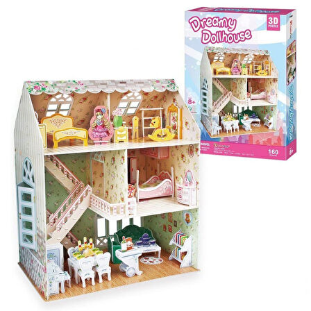 Kız Erkek Çocuk Oyuncak CubicFun Dreamy Ev 3D Puzzle Kız Erkek Çocuk Oyuncak Eğitici Eğlenceli Oyunc