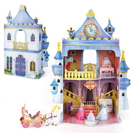 Kız Erkek Çocuk Oyuncak CubicFun Peri Masalı Şatosu 3D Puzzle Kız Erkek Çocuk Oyuncak Eğitici Eğlenc