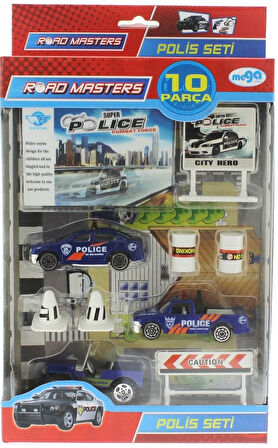 Kız Erkek Çocuk Oyuncak Die cast Polis Seti 10 Parça Kız Erkek Çocuk Oyuncak Eğitici Eğlenceli Oyunc