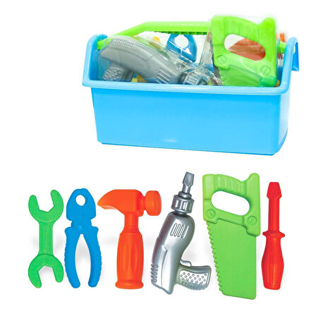 Kız Erkek Çocuk Oyuncak Dede Teknik Tamir Çantası Kız Erkek Çocuk Oyuncak Eğitici Eğlenceli Oyuncak