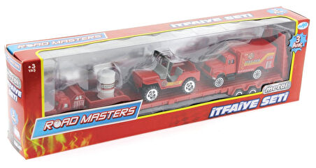 Kız Erkek Çocuk Oyuncak Die Cast Metal Tırlı ve Jeepli İtfaiye Seti Kız Erkek Çocuk Oyuncak Eğitici