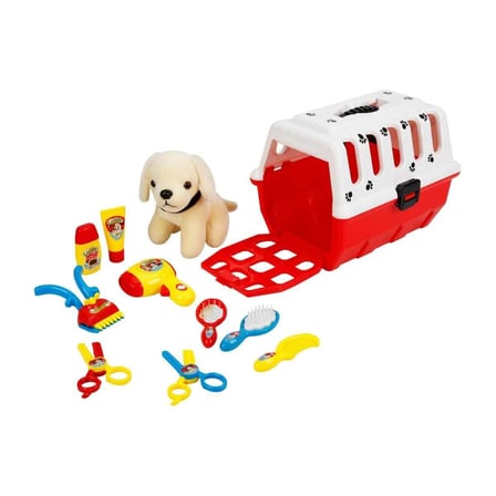 Kız Erkek Çocuk Oyuncak Sunman Çantalı Peluş Köpek Kuaför Seti Kız Erkek Çocuk Oyuncak Eğitici Eğlen