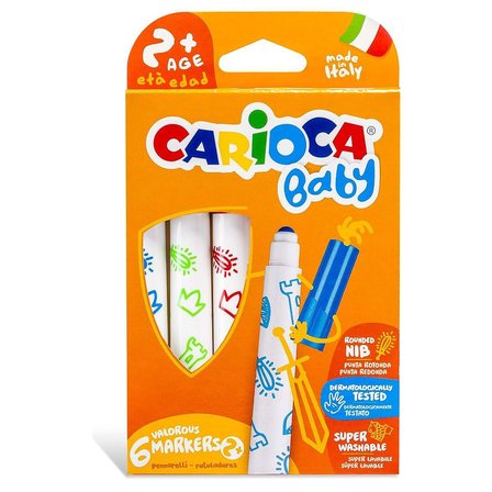 Kız Erkek Çocuk Oyuncak Carioca Jumbo Keçeli Boya Kalemi 6'lı Kız Erkek Çocuk Oyuncak Eğitici Eğlenc