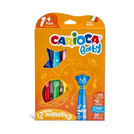 Kız Erkek Çocuk Oyuncak Carioca Baby Keçeli Boya Kalemi 12'li Kız Erkek Çocuk Oyuncak Eğitici Eğlenc