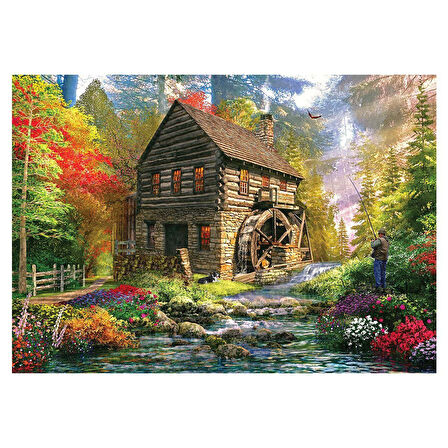 Kız Erkek Çocuk Oyuncak KS Mill Cottage 2000 Parça Puzzle Kız Erkek Çocuk Oyuncak Eğitici Eğlenceli