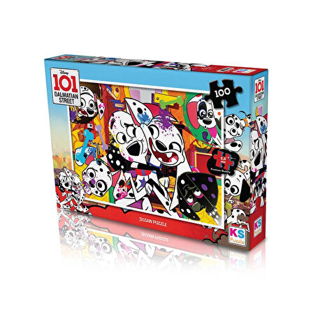 Kız Erkek Çocuk Oyuncak KS Dalmatian 100 Parça Puzzle Kız Erkek Çocuk Oyuncak Eğitici Eğlenceli Oyun