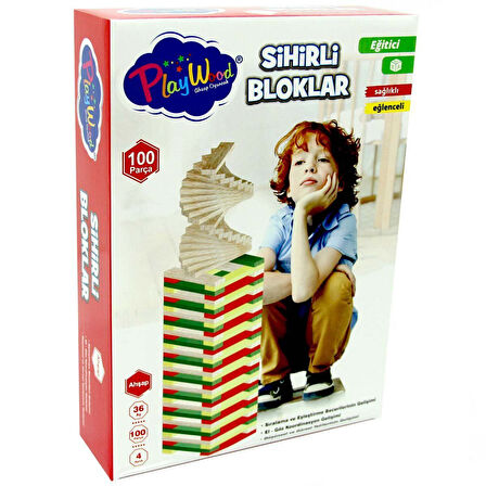 Kız Erkek Çocuk Oyuncak Playwood Eğitici Sihirli Bloklar 100 Parça Kız Erkek Çocuk Oyuncak Eğitici E