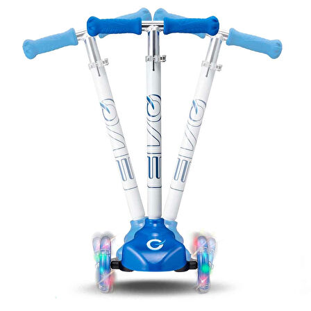 Kız Erkek Çocuk Oyuncak Evo Işıklı Move N Groove Mavi Üç Tekerlekli Scooter Kız Erkek Çocuk Oyuncak