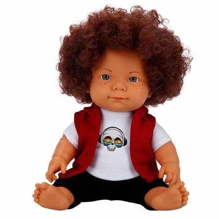 Kız Erkek Çocuk Oyuncak Kıvırcık Saçlı Curly Bebek 35cm Kız Erkek Çocuk Oyuncak Eğitici Eğlenceli Oy