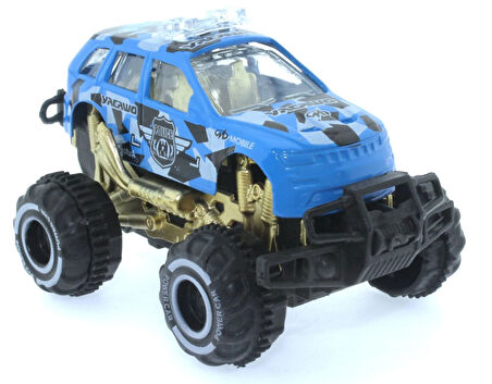 Kız Erkek Çocuk Oyuncak Çek Bırak Mini Off Road Mavi Polis Aracı Kız Erkek Çocuk Oyuncak Eğitici Eğl
