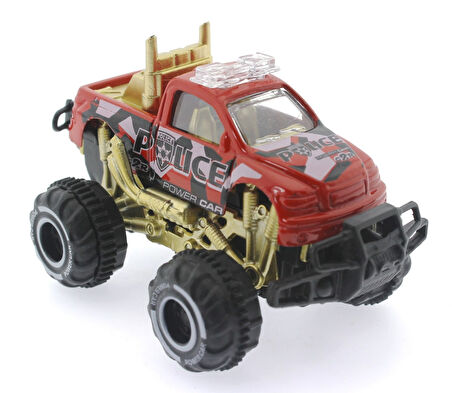 Kız Erkek Çocuk Oyuncak Çek Bırak Mini Off Road Kırmızı Polis Aracı Kız Erkek Çocuk Oyuncak Eğitici