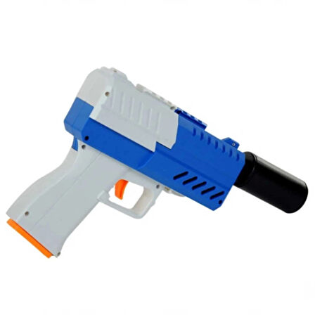 Kız Erkek Çocuk Oyuncak Tiim Pilli Şarjlı Susturuculu Köpük Dart Atan Mavi Blaster Kız Erkek Çocuk O