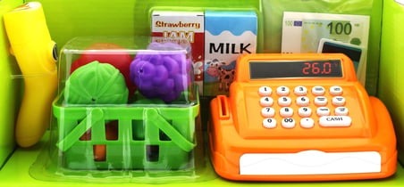Kız Erkek Çocuk Oyuncak Turuncu Yazar Kasalı Market Seti Kız Erkek Çocuk Oyuncak Eğitici Eğlenceli O