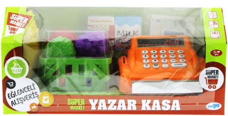 Kız Erkek Çocuk Oyuncak Turuncu Yazar Kasalı Market Seti Kız Erkek Çocuk Oyuncak Eğitici Eğlenceli O