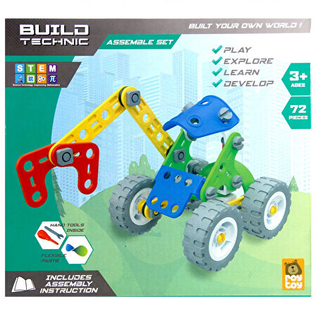 Kız Erkek Çocuk Oyuncak Build Yap Boz Araçlar 4100100-1 Kız Erkek Çocuk Oyuncak Eğitici Eğlenceli Oy
