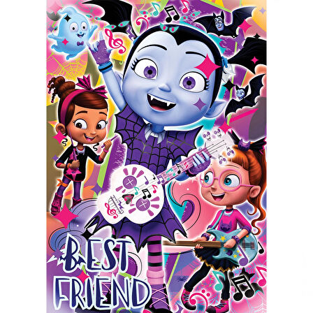 Kız Erkek Çocuk Oyuncak KS Vampirina 50 Parça Puzzle Kız Erkek Çocuk Oyuncak Eğitici Eğlenceli Oyunc