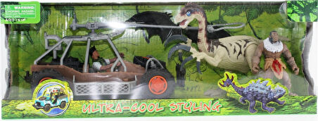 Kız Erkek Çocuk Oyuncak Dinozor Avcısı Buggyli Oyun Seti Kız Erkek Çocuk Oyuncak Eğitici Eğlenceli O