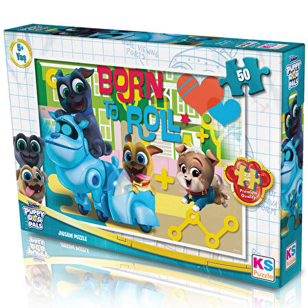 Kız Erkek Çocuk Oyuncak KS Puppy Dog Pals 50 Parça Puzzle Kız Erkek Çocuk Oyuncak Eğitici Eğlenceli
