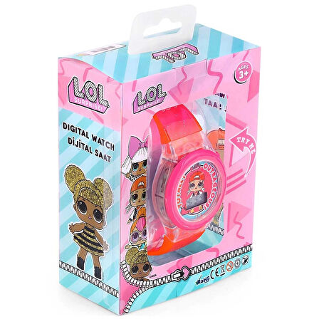 Kız Erkek Çocuk Oyuncak MiniFlak Lisanslı LOL Surprise LOL7210 Çocuk Pembe Işıklı Çocuk Kol Saati Kı