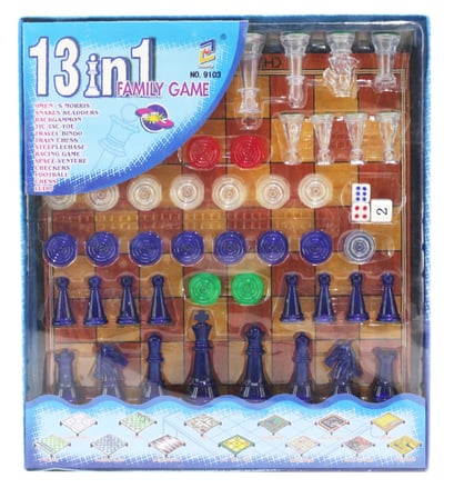 Kız Erkek Çocuk Oyuncak 13'ü 1 Arada Aile Oyunları Seti Kız Erkek Çocuk Oyuncak Eğitici Eğlenceli Oy