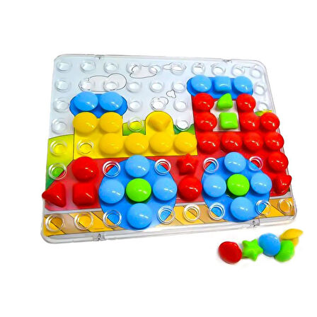 Kız Erkek Çocuk Oyuncak 0389 Sihirli Düğmeler 6'lı Paket -Akçiçek Kız Erkek Çocuk Oyuncak Eğitici Eğ