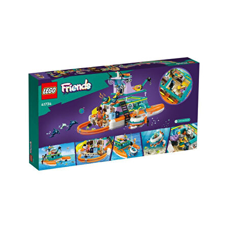 Kız Erkek Çocuk Oyuncak 41734 LEGO® Friends - Kurtarma Teknesi 717 parça +7 yaş Kız Erkek Çocuk Oyun