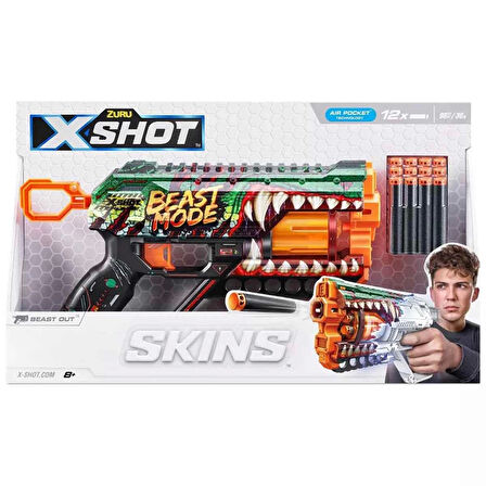 Kız Erkek Çocuk Oyuncak X-Shot Skins Griefer Dart Fırlatıcı 12 Dartlı - S00036561 Kız Erkek Çocuk Oy