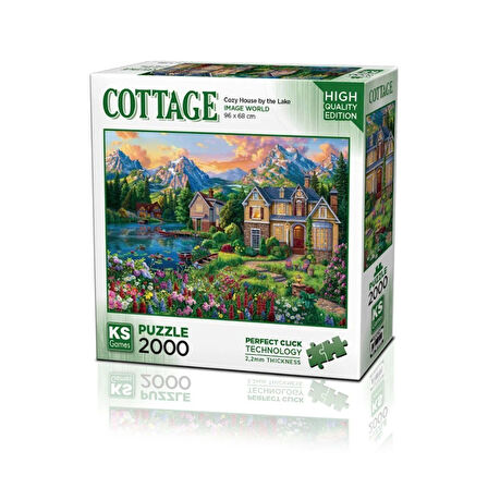 Kız Erkek Çocuk Oyuncak 22522 Cozy House By The Lake 2000 Parça Puzzle -KS Puzzle Kız Erkek Çocuk Oy