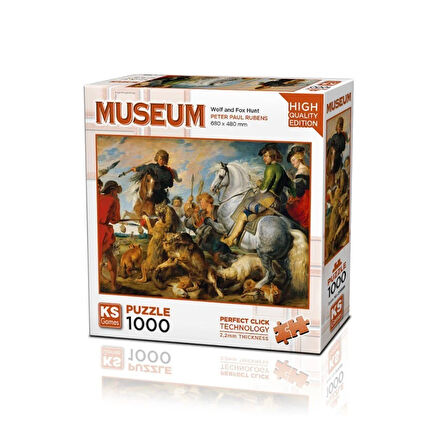 Kız Erkek Çocuk Oyuncak 20666 Wolf And Fox Hunt 1000 Parça Puzzle -KS Puzzle Kız Erkek Çocuk Oyuncak