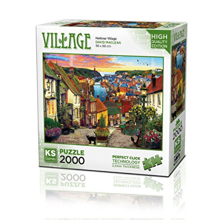 Kız Erkek Çocuk Oyuncak 22525 Harbour Village 2000 Parça Puzzle -KS Puzzle Kız Erkek Çocuk Oyuncak E