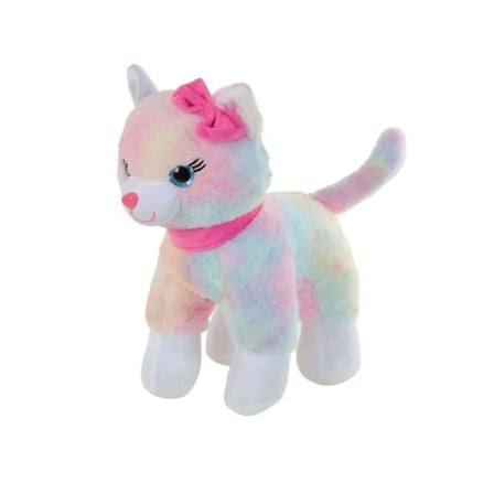 Kız Erkek Çocuk Oyuncak 62555 30cm Pembe Tokalı Kedi Kız Erkek Çocuk Oyuncak Eğitici Eğlenceli Oyunc