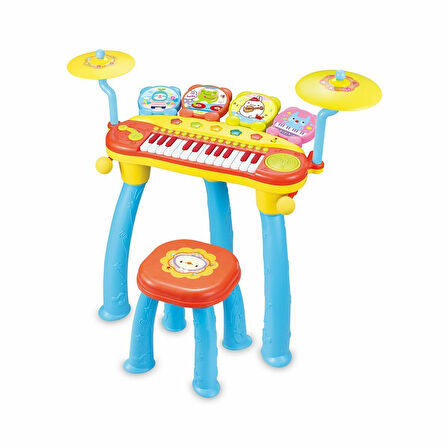 Kız Erkek Çocuk Oyuncak BAO-1601 24 Tuşlu DJ Piano Davul Mp3 Kız Erkek Çocuk Oyuncak Eğitici Eğlence