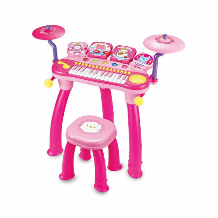 Kız Erkek Çocuk Oyuncak BAO-1601 24 Tuşlu DJ Piano Davul Mp3 Kız Erkek Çocuk Oyuncak Eğitici Eğlence