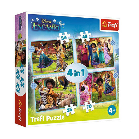 Kız Erkek Çocuk Oyuncak PUZZLE-34615 Encanto 4IN1 Puzzle Kız Erkek Çocuk Oyuncak Eğitici Eğlenceli O