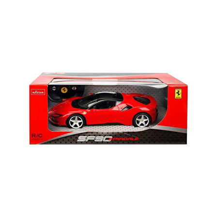 Kız Erkek Çocuk Oyuncak 97300 1:14 Ferrari SF90 Stradale Işıklı Uzaktan Kumandalı Araba 34cm Kız Erk