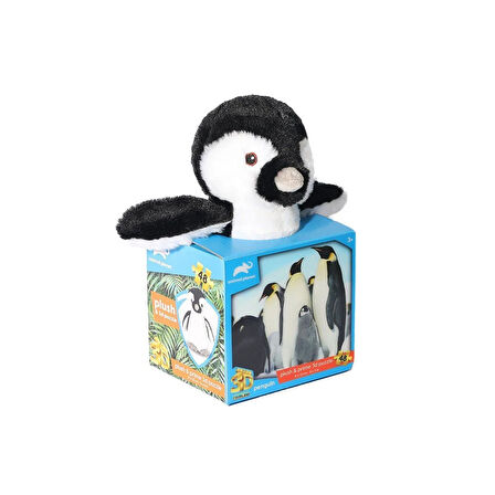 Kız Erkek Çocuk Oyuncak PRM 15809 Prime 3D Penguen Peluş ve Selfie 48 Parça Puzzle Kız Erkek Çocuk O
