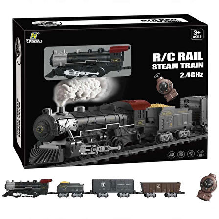 Kız Erkek Çocuk Oyuncak Classic Steam Kumandalı 2,4 Ghz Pilli Tren Seti 30 Parça 1613G Kız Erkek Çoc