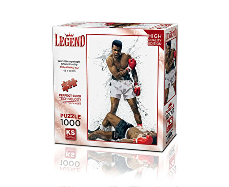 Kız Erkek Çocuk Oyuncak KS Puzzle 1000 Parça Legend World Heavyweight Championship Muhammed Ali Kız