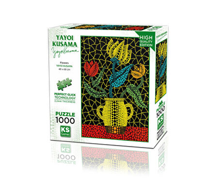 Kız Erkek Çocuk Oyuncak KS Puzzle 1000 Parça Yayoi Kusama Flowers Kız Erkek Çocuk Oyuncak Eğitici Eğ