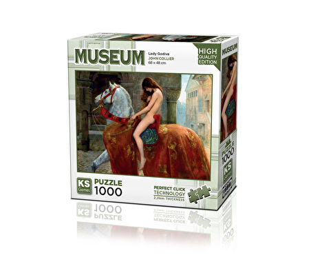 Kız Erkek Çocuk Oyuncak KS Puzzle 1000 Parça Museum Lady Godiva Kız Erkek Çocuk Oyuncak Eğitici Eğle