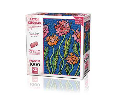 Kız Erkek Çocuk Oyuncak KS Puzzle 1000 Parça Yayoi Kusama Summer Flowers Kız Erkek Çocuk Oyuncak Eği