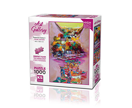 Kız Erkek Çocuk Oyuncak KS Puzzle 1000 Parça Art Gallery Fishermen Series II Kız Erkek Çocuk Oyuncak